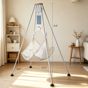 Hamaca Cuna Resistente para Bebés, Capacidad de Carga de 35 kg, Temporizador de Velocidad Ajustable de 0 a 4 Años, Doble Banco de Energía, Malla Transpirable, Uso Interior y Exterior - Product Image 3