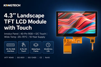 Kingtech 4.3" 480*272  -20~70 ℃   Módulo LCD Táctil Industrial con Pantalla TFT de Ángulo de Visión Completo y Temperatura de Funcionamiento Operativa, Control PLC