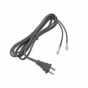 10A 120V 18AWG 2 Pin American Standard NEMA 1-15P Wall Plug Polarized AC Power Cord USA 2 Pin Plug Power Extension Cord