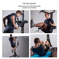 Station de musculation pliable pour tractions et dips (équipement d'entraînement de force) pour la musculation et les exercices des bras, en acier de haute qualité