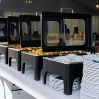 Matériel de restauration 9L : Réchauds de buffet en acier inoxydable doré, or rose et argenté, pour la restauration et les buffets, ensemble de réchauds de buffet