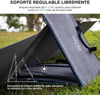 Panneau solaire portable pliable ECOFLOW 110W, 132 cellules, 25% d'efficacité, IP68, étanche à l'eau et à la poussière, camping, camping-cars, utilisation en arrière-cour, gris, 1 an