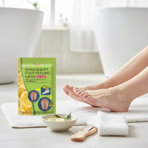 มาส์กเท้า PRRETI Shiny&Soft Foot Peeling Mask Ver2.0 1 คู่ ผลิตภัณฑ์ขัดผิว AHA เครื่องสำอางเกาหลี ผลิตในเกาหลี สำหรับผู้หญิง น้ำมันธรรมชาติ - Product Image 3
