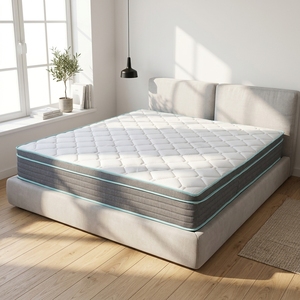 Colchón híbrido muelle, <span class=keywords><strong>espuma</strong></span> y látex, duradero, muy cómodo, antiácaros, ideal para dormir boca abajo - Product Image 1