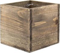 Jardinière carrée en bois Boîte de fenêtre décorative intérieure Boîte de jardinière avec doublure en plastique amovible
