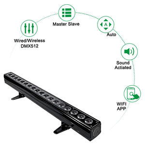 Proyector LED Grace 18*18w 6en1 RGBWA UV con Batería <span class=keywords><strong>de</strong></span> 12000mAh, WiFi, DMX512 Inalámbrico - Product Image 3