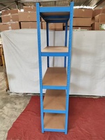 Estanterías de Almacenamiento de Acero de 5 Niveles, Comerciales, Electrónicas, Resistentes, para Almacén, Negras, sin Pernos, con Protección Contra la Corrosión