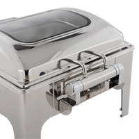 Vaisselle carrée de capacité de 9L de plateau de réchauffement de nourriture de serveur de buffet d'acier inoxydable électrique de haute qualité pour le chauffage de carburant d'utilisation d'hôtel