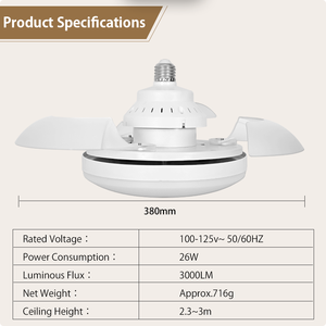 Luz LED para ventilador de techo 26W 3000lm DC <span class=keywords><strong>Motor</strong></span> silencioso, atenuación y temperatura de color, E26, control remoto, temporizador de eficiencia energética - Product Image 5