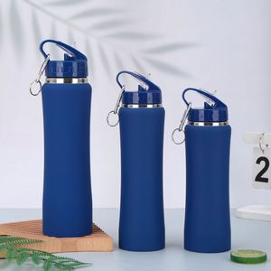 Bouteille d'eau sport en acier inoxydable personnalisable par sublimation, 600 ml, 750 ml, avec couvercle à paille, portable pour le camping et la gym - Product Image 2