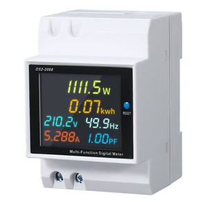 D52-2066 Din Rail 6in1 AC Màn hình 110V 220V 380V 100A điện áp hiện tại Hệ số công suất kWh năng lượng điện kỹ thuật số tần số mét - Product Image 1