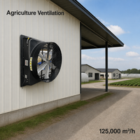 Ventilateur agricole à haut débit d'air avec 6 pales en alliage et moteur BLDC pour bâtiments agricoles