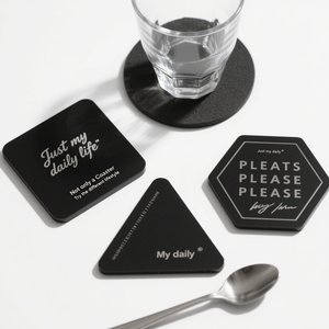 Posavasos personalizados Posavasos geométricos dorados de acero inoxidable Metal Color dorado - Product Image 1