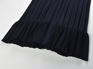 Autunno inverno elegante abito Midi da donna con scollo a V sottile <span class=keywords><strong>in</strong></span> <span class=keywords><strong>maglia</strong></span> monopetto con maniche svasate a contrasto - Product Image 5