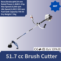 Débroussailleuse à essence ZOMAX robuste de 51,7 cm³, rapport puissance-poids élevé, coupe-herbe léger de 7,5 kg avec certifications CE et EPA