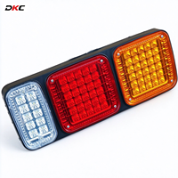 Feu arrière de remorque à trois sections, LED rouge, ambre et blanc, pour remplacement du panneau de câblage de semi-remorque