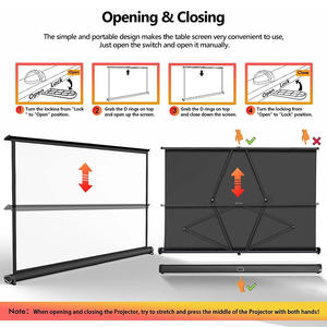 Ventes chaudes Écran de projection portable léger de 40 pouces Format 16:9 Écran de projection blanc mat à lumière blanche Écran debout - Product Image 3