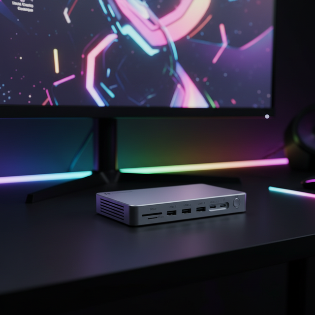 Thunderbolt 5 Docking Station 120Gbps 15-in-1 USB-C Gigabit Network USB-A 3.2 Audio SD TF SSD NVME PCIe 5 Stock