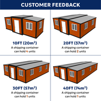 Casas Contenedor Móviles Portátiles Personalizadas de 2 Dormitorios para Croacia, Casas Contenedor Expandibles de 20 y 40 Pies