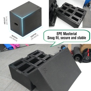 VIGFIT EPP Plyo Box Tre <span class=keywords><strong>in</strong></span> Uno, Box Pliometrico <span class=keywords><strong>in</strong></span> EPP <span class=keywords><strong>per</strong></span> Allenamenti Cardio, Box <span class=keywords><strong>per</strong></span> Salti Pliometrici Nero con Maniglie - Product Image 2