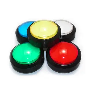100mm Convex Illuminated Button Arcade Multicade Round Push Button Microswitch