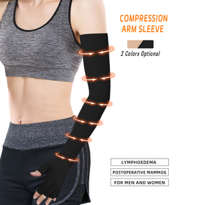 Manicotti a compressione per <span class=keywords><strong>braccia</strong></span> a punta aperta, traspiranti, unisex, a pressione graduata, per sollievo dal linfedema e uso multisport - Product Image 1