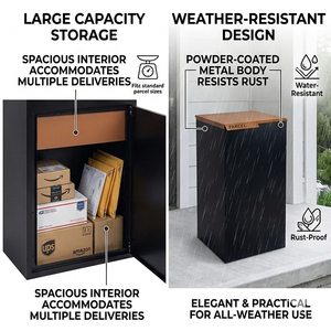 Outdoor Waterproof Anti-Theft Security Galvanized Steel Large Standing Parcel <strong>Drop</strong> <strong>Box</strong> with Key Lock - Product Image 4