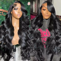 Cheveux vierges birmans HD en dentelle transparente, double épaisseur, pointes épaisses, achat en gros, rouge cuivré # 350 perruques en cheveux humains