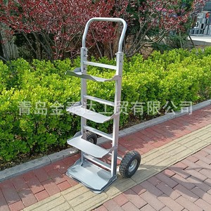 Chariot à main en alliage d'aluminium 1370x620x510mm 2 roues, durable, usage industriel, série de chariots à benne, revêtement poudré argenté - Product Image 1