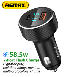 RCC215 58.5W ที่ชาร์จในรถยนต์แบบเสียบช่องวางแก้วน้ำ ชาร์จเร็ว พร้อมพอร์ต USB Type C  ราคาสุดคุ้ม  รุ่น RCC215 ขยายพอร์ต USB แบบหนึ่งต่อหนึ่ง - Product Image 1