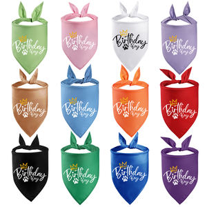 Nouvelle arrivée : Bandana d'anniversaire pour chien, accessoires de fête pour animaux de compagnie, 12 couleurs disponibles, foulard d'anniversaire pour chien et chat - Product Image 2