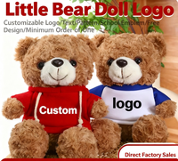 Ours en peluche personnalisé pour cadeau de fête, avec vêtements ajustables, personnalisable selon vos besoins.