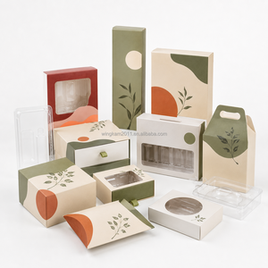 Custom Printed Kraft Paper Rigid <b>Boxes</b> Rectangle Shape Recyclable <b>Gift</b> Packaging with Ribbon Accessory for Craft Use - Product Image 3