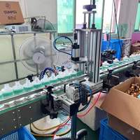 Machine automatique de capsulage de remplissage de bouteilles d'huile essentielle liquide pompe de diffuseur de verre composants de base PLC ligne de Machines d'emballage