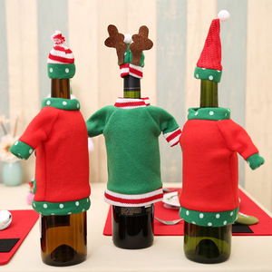 Funda para Botella de Vino con Diseño de Santa Claus para Fiesta de Navidad, Decoración de Mesa, Suéter Navideño para Botella de Vino - Product Image 4