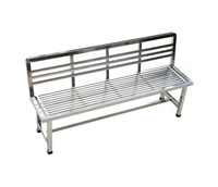 Banc de parc en acier inoxydable 304, banc public extérieur, banc de jardin en métal personnalisé, adapté aux parcs, aux rues et aux places