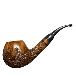 Muxiang Handcrafted Briarwood Pipe Bent Type Large Apple Shape Tobacco Pipe For Men - Product Image 5