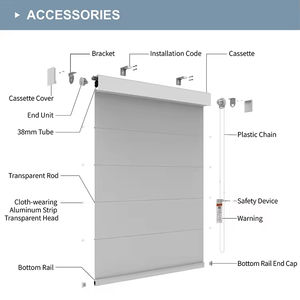 SAMADHI Premium Motorized <b>Roller</b> Blinds Custom Window Shades with Remote Control for Home Office Bedroom - Product Image 3