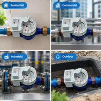 Compteur d'eau intelligent à cadran mécanique avec unité de communication externe filetée pour enregistrement de débit résidentiel et dispositif de protection