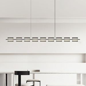 โคมไฟเส้นตรงสไตล์อิตาลี โพสต์โมเดิร์น มินิมอล สำหรับร้านอาหาร บาร์ เคาน์เตอร์ หรูหรา ทำจากทองแดงและกระจก - Product Image 2