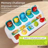 Animaux de dessin animé enfant en bas âge éducation cognitive jouet apprentissage main oeil interactif jouets rebondissants avec lumière et musique pour les enfants