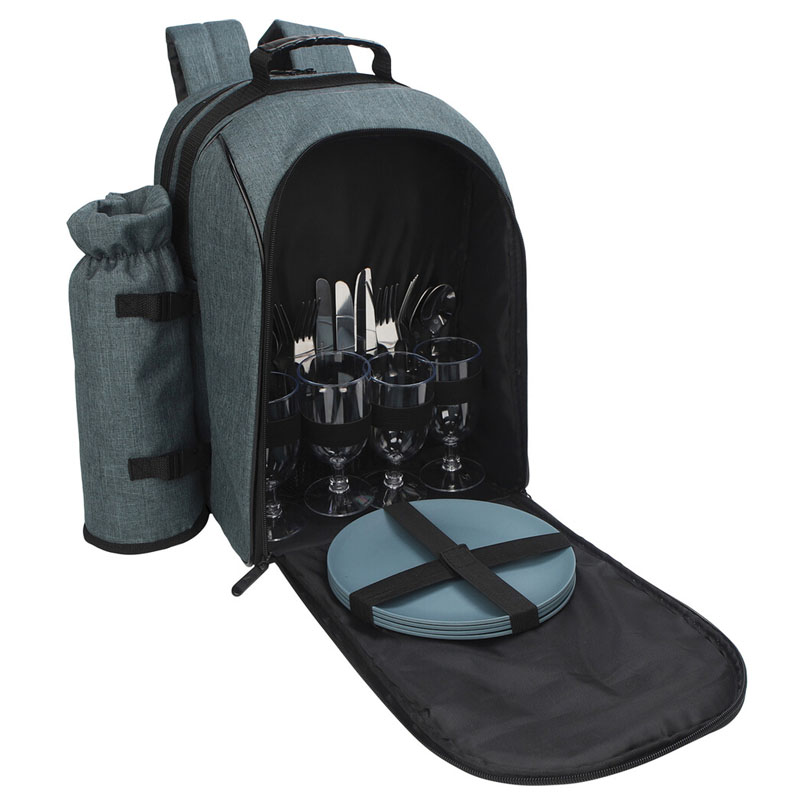 Уличная изолированная сумка-холодильник для пикника, водонепроницаемый термальный рюкзак для пикника, набор для 4 человек