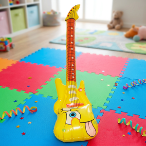 Guitare gonflable en PVC sur mesure, design nouveau, entièrement personnalisable, jouets gonflables certifiés CPSIA/CCPSA pour exposition commerciale ou événementiel. - Product Image 3