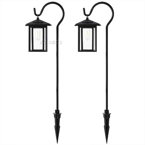 Sân kim loại năng lượng mặt trời cổ điển <span class=keywords><strong>LED</strong></span> vườn ánh sáng chăn treo cổ điển ngoài trời không thấm nước vườn đèn lồng đèn năng lượng mặt trời với móc - Product Image 3