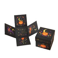Nouveau best-seller transfrontalier pour Halloween : Boîte cadeau en carton à motif double face avec pelliculage mat