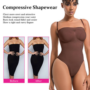 Wholesale Women's Tube Tops <b>Strapless</b> <b>Bodysuit</b> <b>Shapewear</b> Slim Fit Summer Going Out Sculpt Body Shaper with Removable Straps - Product Image 5
