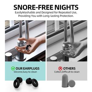 Tapones de silicona para los oídos con cancelación de ruido para dormir, con estuche, tapones de oídos personalizados de primera calidad, diseño de reducción de ruido - Product Image 2