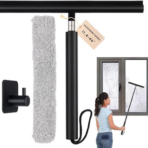 Tất Cả Các Mục Đích Màu Đen Trắng Có Thể Thu Vào Silicone Vòi Hoa Sen Cửa Sổ <span class=keywords><strong>Squeegee</strong></span> Cleaner Sàn Kính Thiên Văn <span class=keywords><strong>Squeegee</strong></span> Wipers Bảng Máy Giặt - Product Image 1