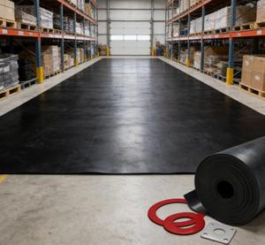 Dalles <span class=keywords><strong>de</strong></span> sol en caoutchouc synthétique (EPDM) à emboîtement Bothwin, haute résistance, dureté 60-70 Shore A, <span class=keywords><strong>pour</strong></span> zones <span class=keywords><strong>de</strong></span> stockage lisses en entrepôt - Product Image 1