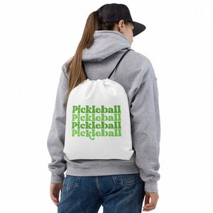 Pickleball Drawstring Bag, Sports <b>Backpack</b>, Pickleball Gufts, Pickleball Player, Pickleball for Her Custom Name Bag - Product Image 1